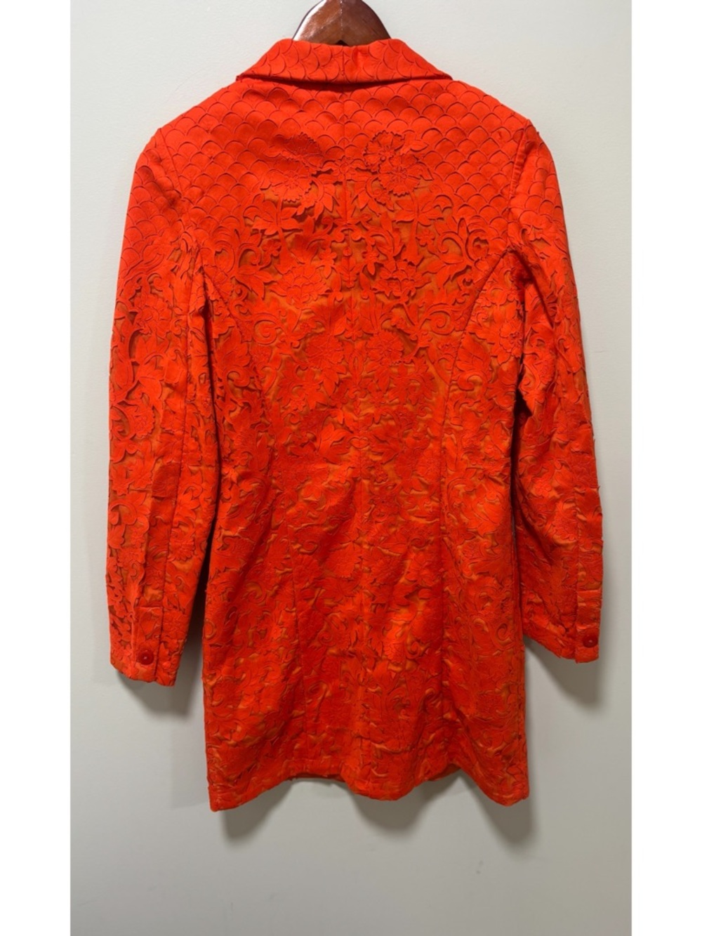Anthropologie Pankaj & Nidhi Heavily Embroidered Blazer Dress NWT Red Rouge XS/P - Picture 8 of 10
